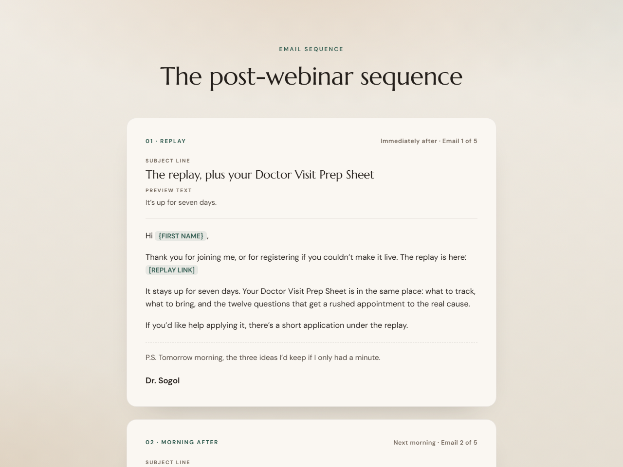 Post-webinar preview