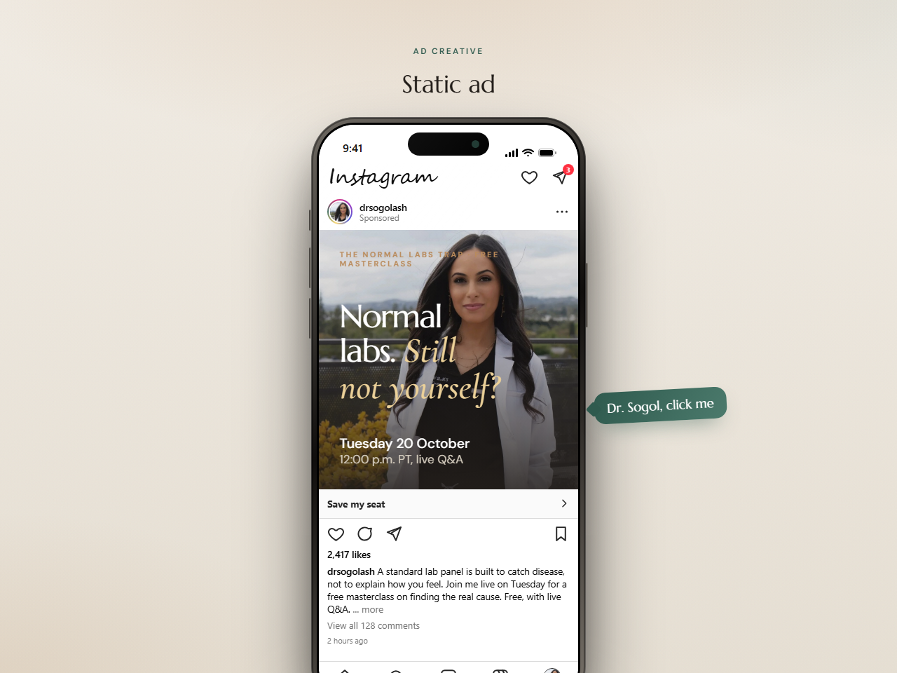 Static ad preview